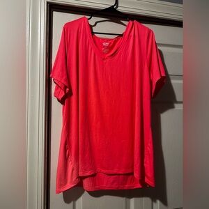 Zone Pro Salmon V-Neck Workout Top